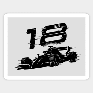 We Race On! 18 [Black] Sticker